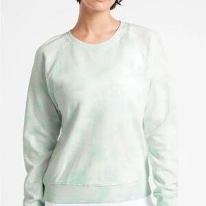 Athleta Sundown Sweatshirt Tie Dye Green